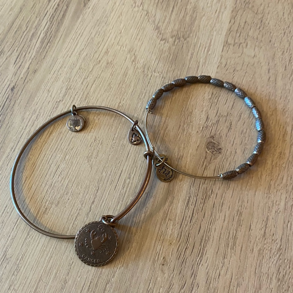 Alex & Ani Bronze Cancer Sign Bracelet Bundle